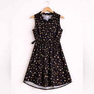 No Boundaries Black and Gold Daisy Midi Dress
